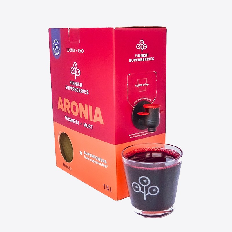 Finnish organic Aronia juice 1,5 liter