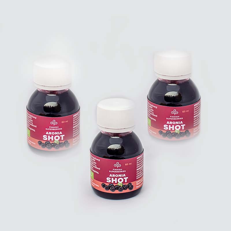 Finnish organic Aronia juice Shot 60ml