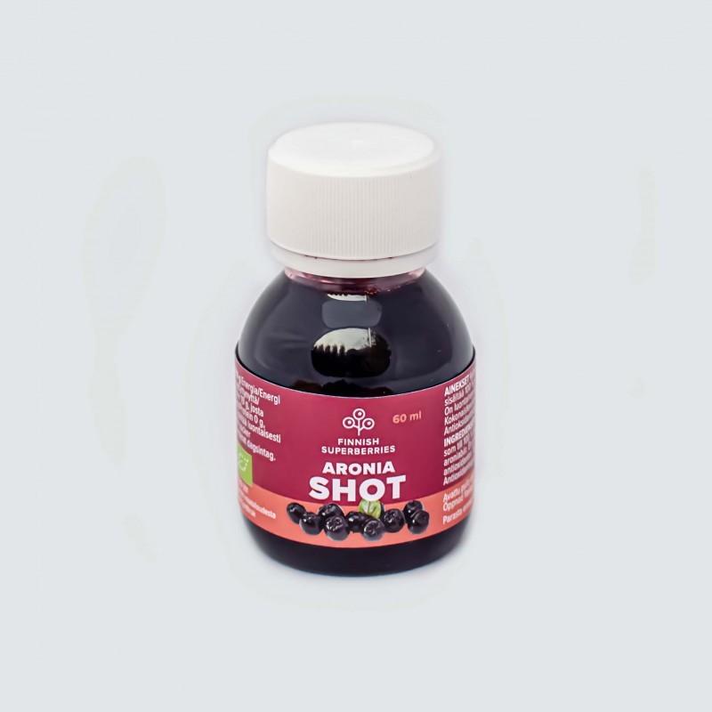 Finnish organic Aronia juice Shot 60ml